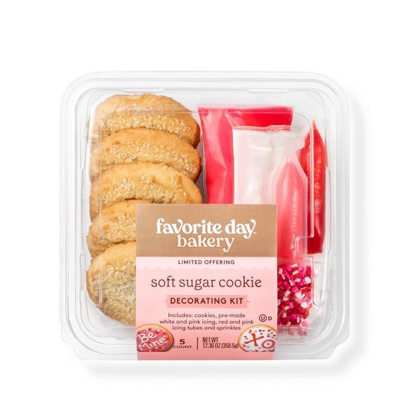 Valentine&#39;s Day Sugar Cookie Decorating Kit - 12.36oz/5ct - Favorite Day&#8482; | Target