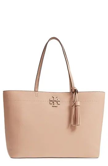 Tory Burch Mcgraw Leather Laptop Tote - Pink | Nordstrom