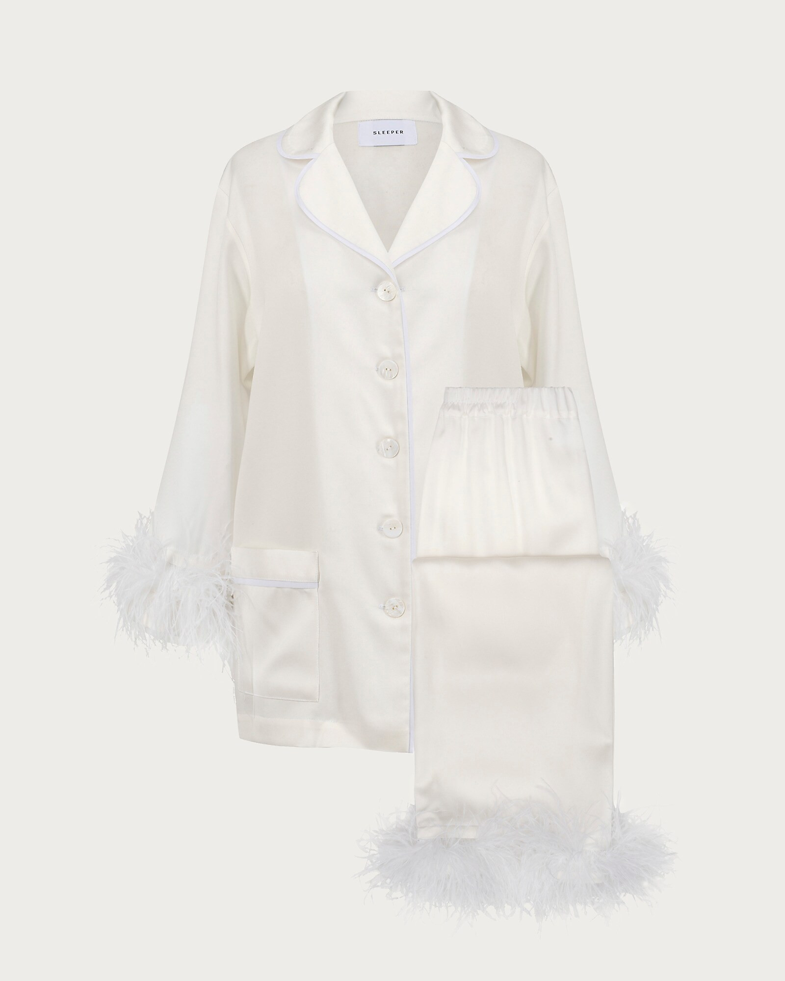 SLEEPER party pajama set with detachable feathers | J. Crew US