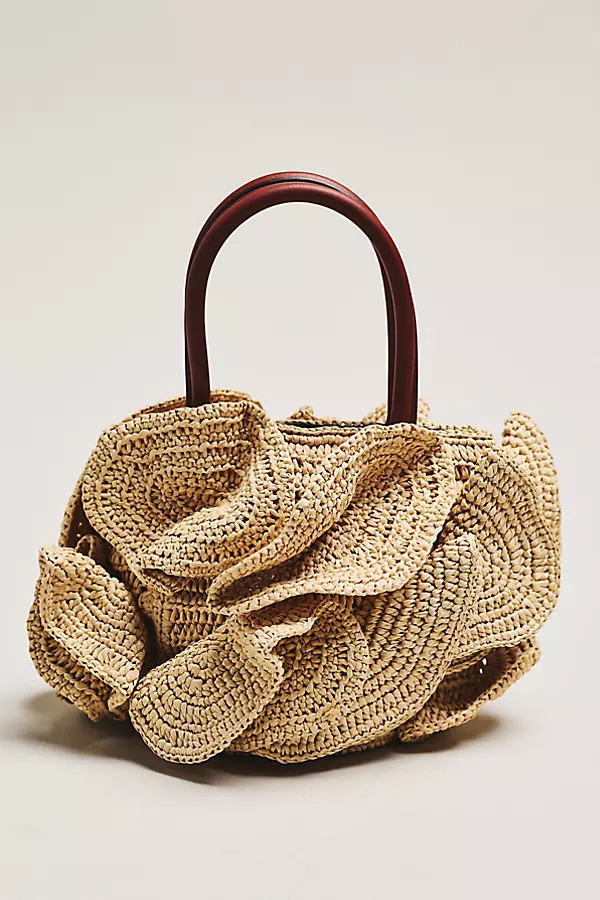 Raffia Floral Shoulder Bag | Anthropologie (US)