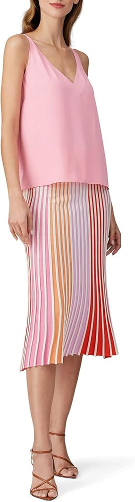 525 America Rent The Runway Pre-Loved Stripe Pleated Skirt | Amazon (US)
