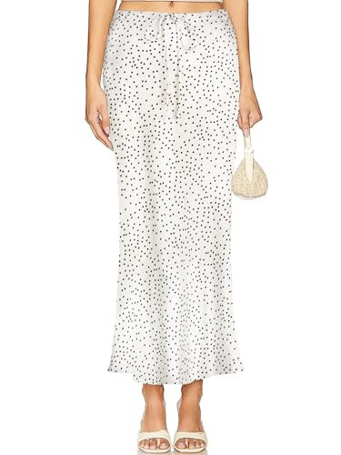 Skrtimory Linen Maxi Skirts with Lining Drawstring Flowy Flared Long Skirts for Women | Amazon (US)