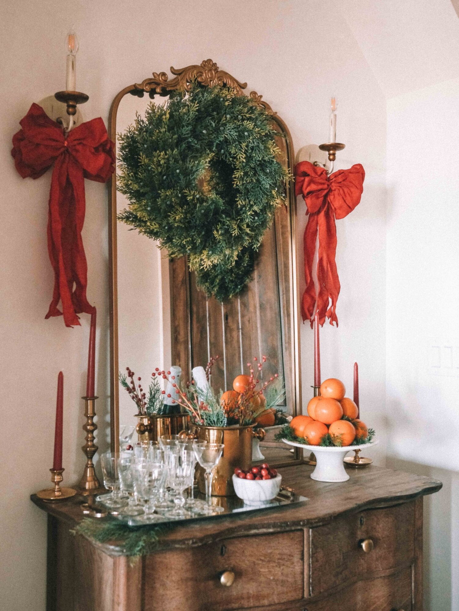 Love the look of old-world European decor? Try mixing new and old pieces for a vintage-inspired look. Then play around with styling different groupings for an aesthetic scene to greet your guests with your holiday decor. 

 #LTKHoliday #LTKSeasonal #LTKHome