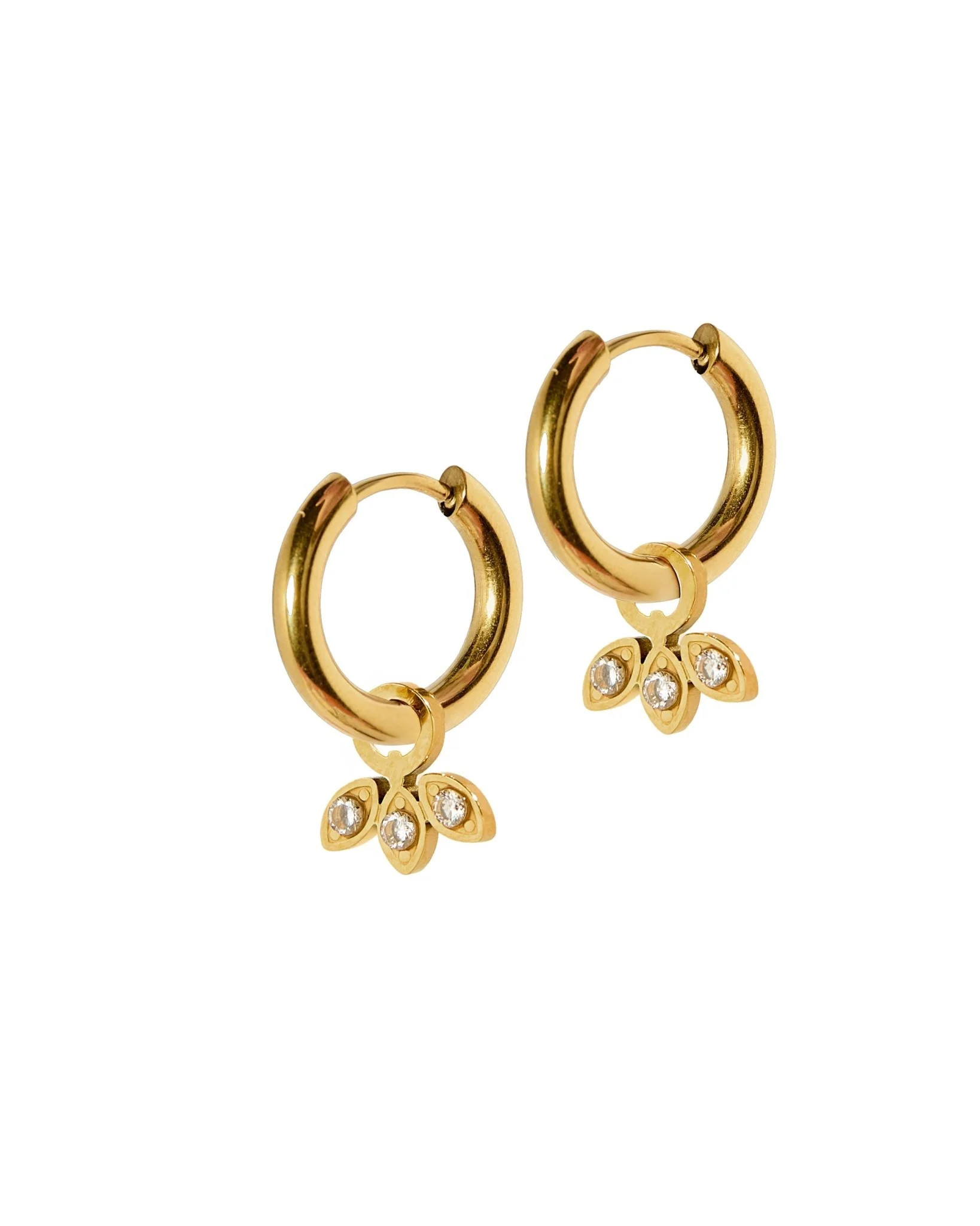 Huggie Charm Earrings - Amara Gold | LINNY CO LLC