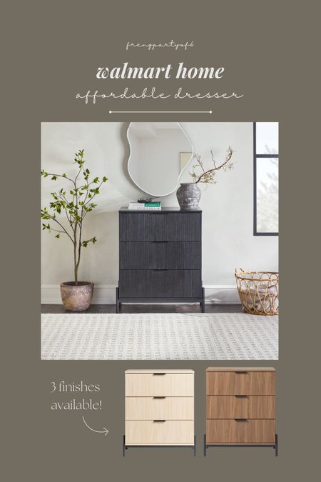 Small three drawer chest or a larger nightstand, as low as $276! Three finishes available, including black coastal oak and a mocha color  

#LTKStyleTip #LTKHome