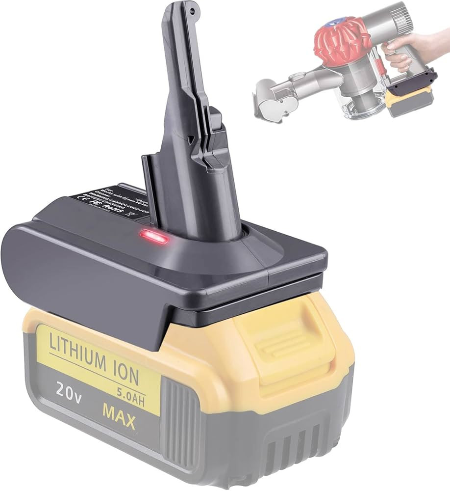 JJXNDO V8 Battery Adapter for Dewalt 20V Lithium Battery Converted to Replace for Dyson V8 Batter... | Amazon (US)