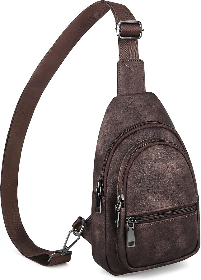 Amazon.com | SYTRAH Sling Bag for Women, Crossbody Bags Purse for Women Trendy Vegan Leather Ches... | Amazon (US)