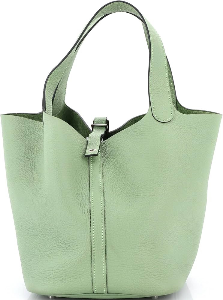 Amazon.com: Hermès, Pre-Loved Picotin Lock Bag Clemence MM, Vert Criquet : Amazon Luxury | Amazon (US)