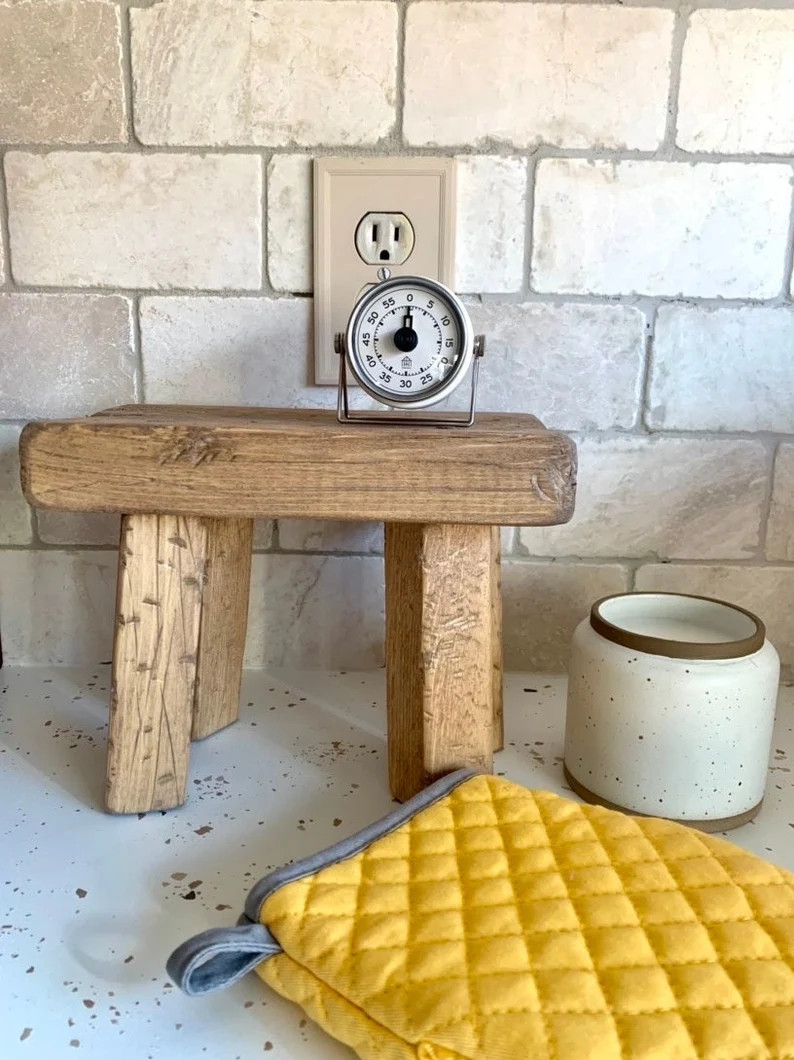 Mini wooden stool riser display stand | Etsy (CAD)