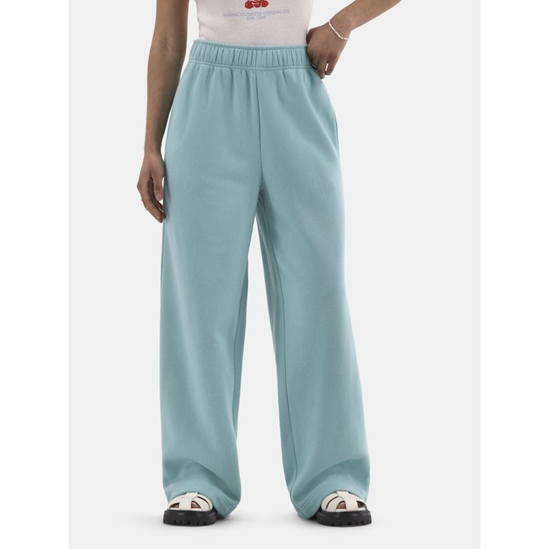 No Boundaries Soft Fleece Wide Leg Pants, 30” Inseam, 1 or 2-Pack, Women’s | Walmart (US)