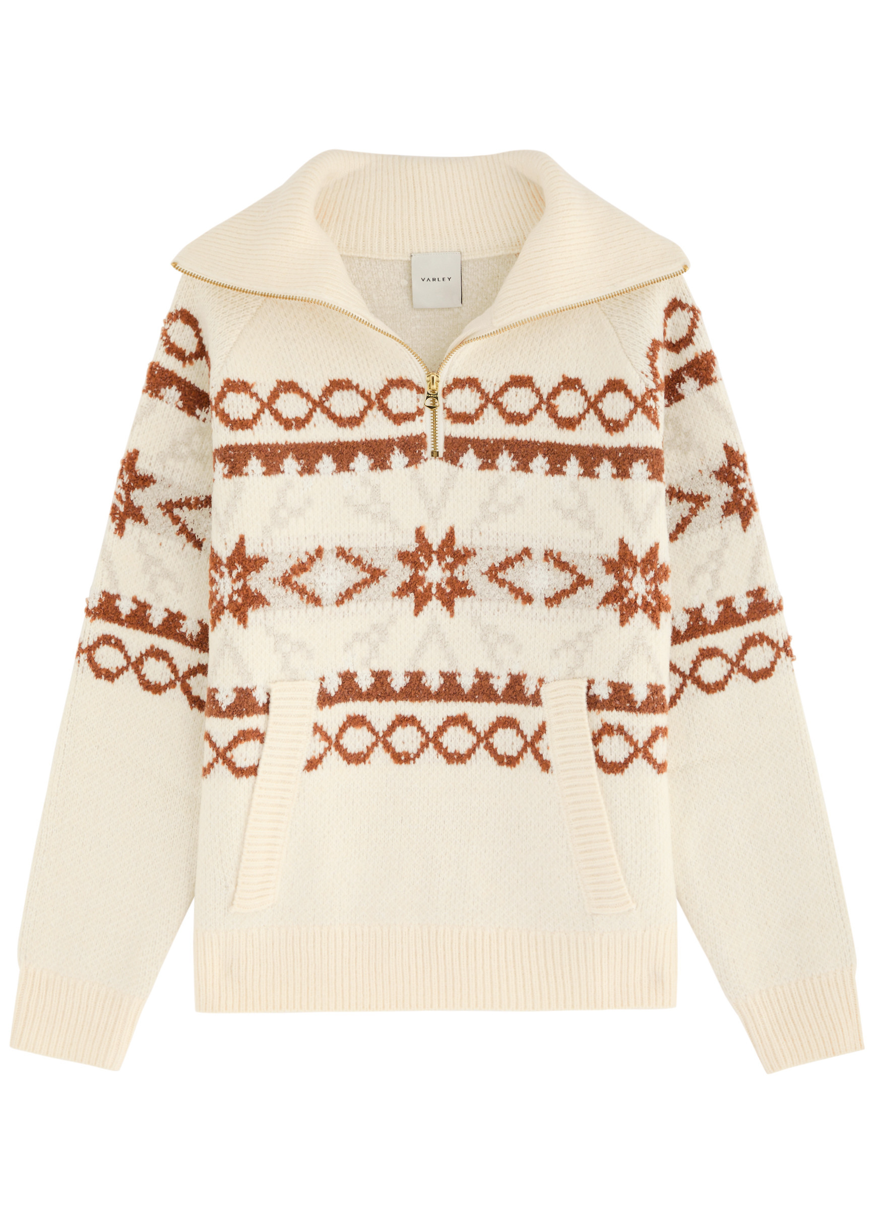 Cai fair isle intarsia half-zip knitted jumper | Harvey Nichols