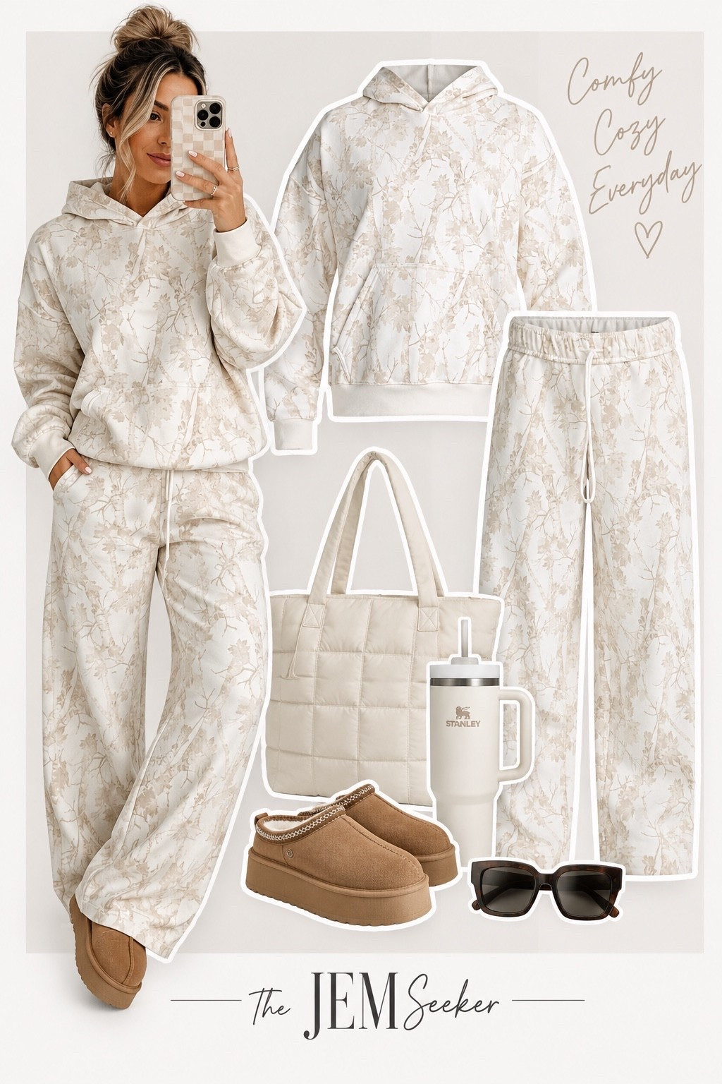 Neutral camo has my heart 🤎 But the real JEM? This entire 2-piece set is UNDER $30! 🙌 Comes in multiple colors too—and at this price, I’m tempted to grab another. 💎✨