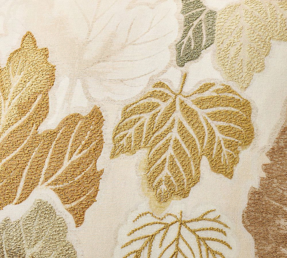Fall Leaves Embroidered Pillow Cover | Pottery Barn (US)