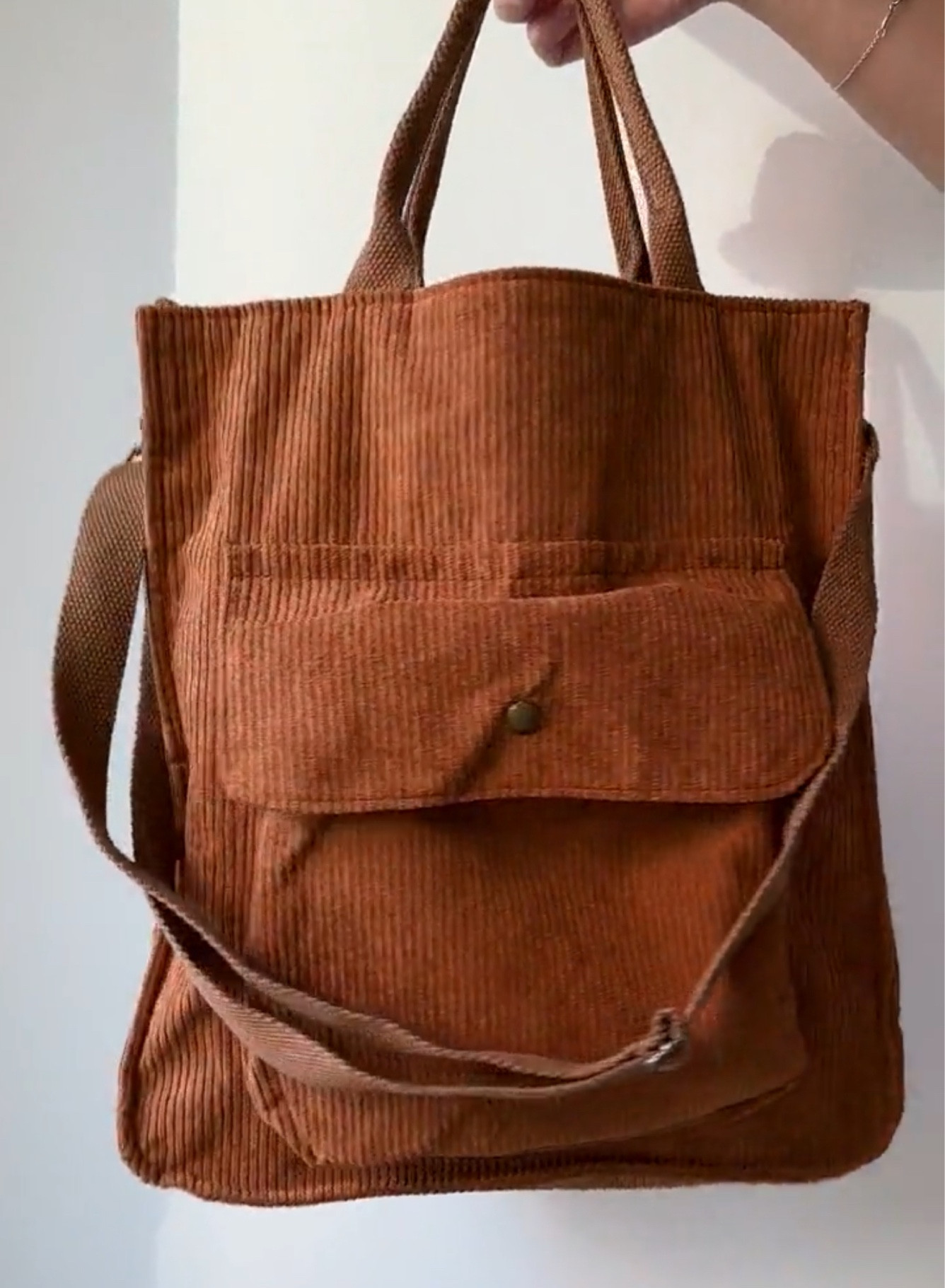 Love this  Corduroy Tote Bag with magnetic closure| Retro tote bag | Cute Tote Bag #bags #etsy #fashion 

#LTKover40 #LTKfindsunder50