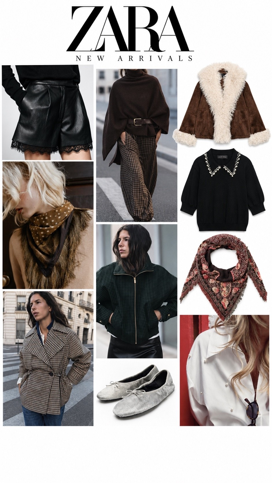 Zara new arrivals I’m eyeing for fall. Checked jackets, pearl details, lace-trim shorts and scarves that make a simple outfit feel finished. Add in textured ballet flats and that shearling-style jacket, and my wish list keeps growing. @Zara 

Shop all my picks below.

#LTKootd #LTKWorkwear #LTKSeasonal