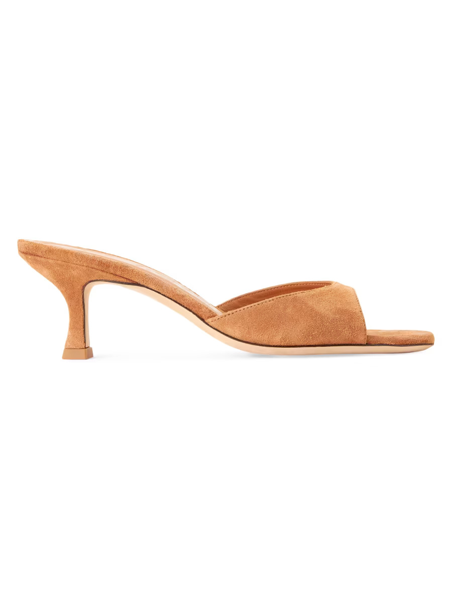 Brigitte 55MM Suede Mules | Saks Fifth Avenue