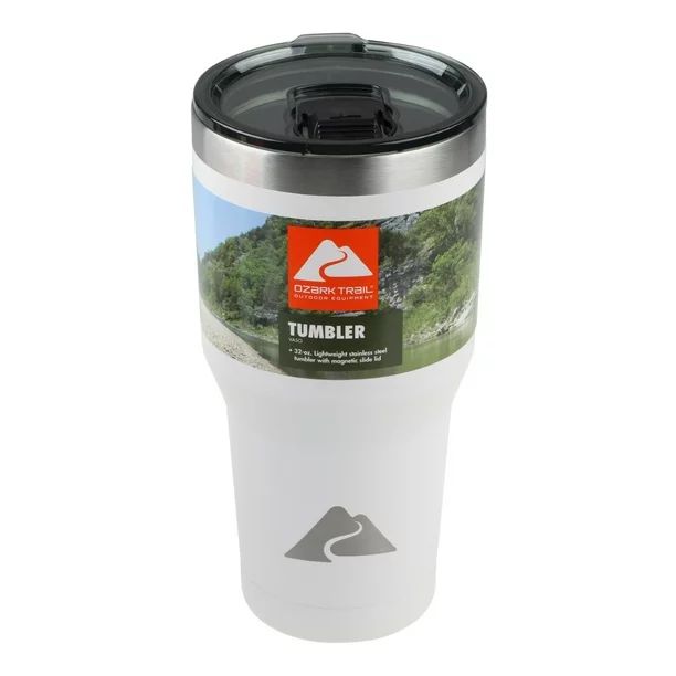 Ozark Trail 32 oz Vacuum Insulated Stainless Steel Tumbler-White | Walmart (US)