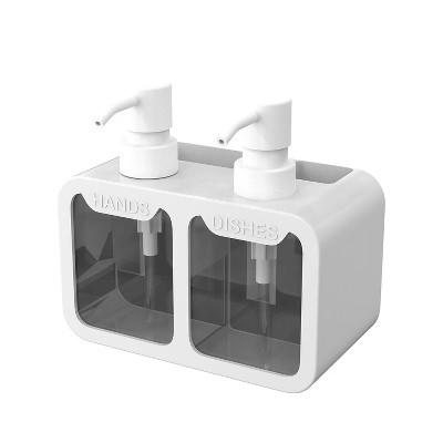 Trio Essentials Hand and Dish Soap Dispenser, Sponge Caddy and Brush Holder 4-in-1 Kitchen Dual Soap Dispenser | Target