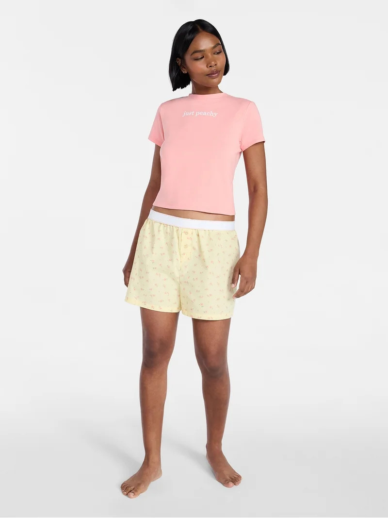 No Boundaries Sleepwear Graphic Baby Tee, Women's XS-XXL | Walmart (US)