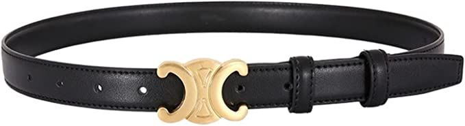 2022 New Online red Women's Belt Double C Belt 2.5 Thin Waist Silin top Belt Triumph Belt (Color ... | Amazon (US)