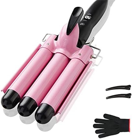 TOP4EVER 3 Barrel Curling Iron, 1 inch Crimper Hair Tool,Crimping Waver for Women Beach Waves wit... | Amazon (US)