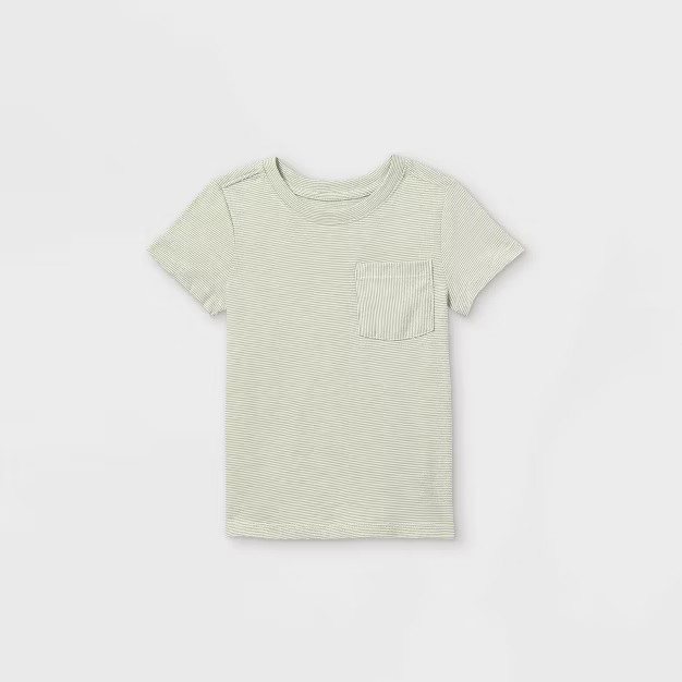 Toddler Boys' Striped Pocket Short Sleeve T-Shirt - Cat & Jack™ | Target