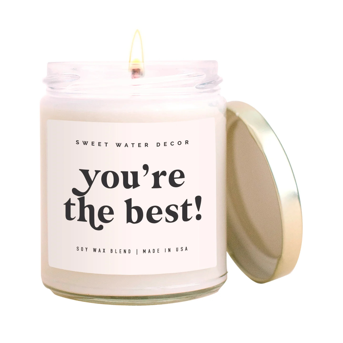 You're The Best! Soy Candle - Clear Jar - 9 oz | Sweet Water Decor, LLC