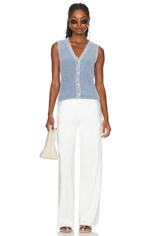 Birdie Vest Tank in Blue | Revolve Clothing (Global)