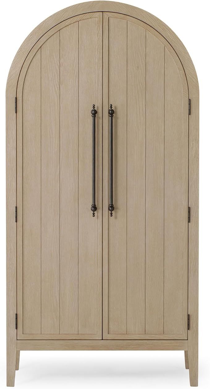 Maven Lane Selene Classical Wooden Cabinet in Antiqued White Finish | Amazon (US)