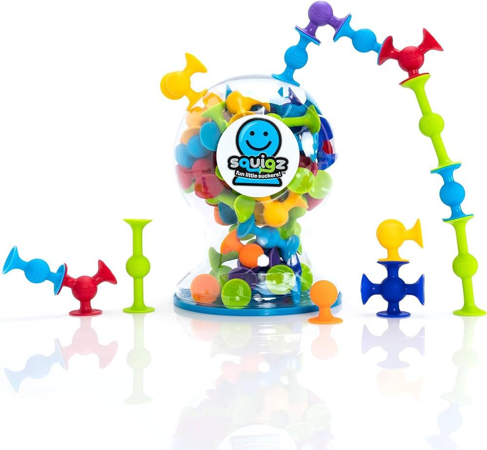 Fat Brain Toys Squigz Deluxe Set - 50-Piece Suction Construction Toy for Ages 3+ | Amazon (US)