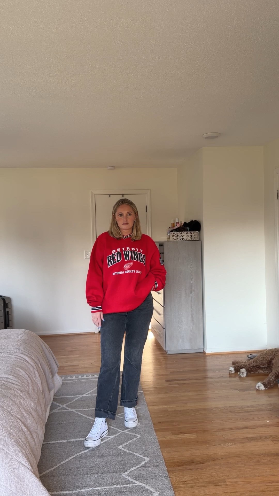 NHL Hockey Game Outfit! My favorite vintage Detroit Redwings finds! 

#LTKootd #LTKgrwm #LTKvlog