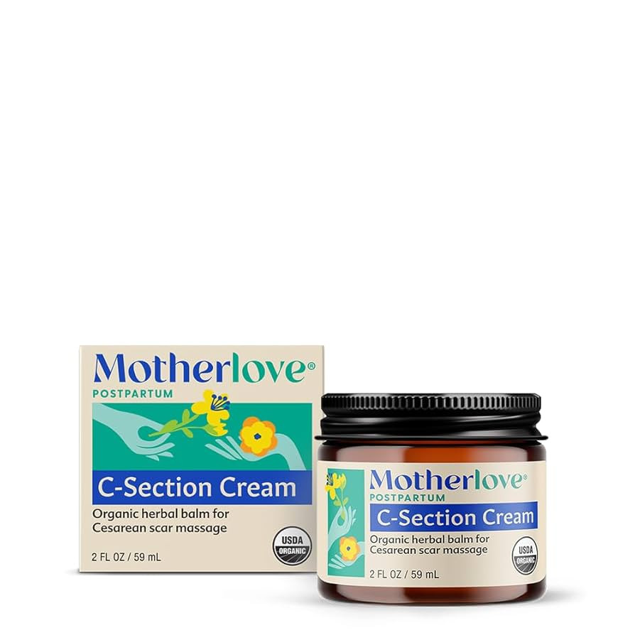 Motherlove C-Section Cream (2 oz) Organic Herbal Balm for Cesarean Scar Massage | Amazon (US)