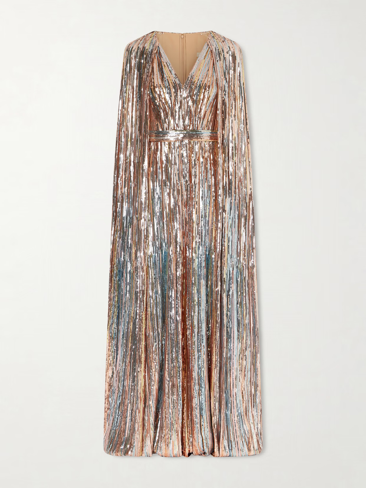 Elie Saab - Cape-effect Sequined Tulle Gown - Pink | NET-A-PORTER (US)