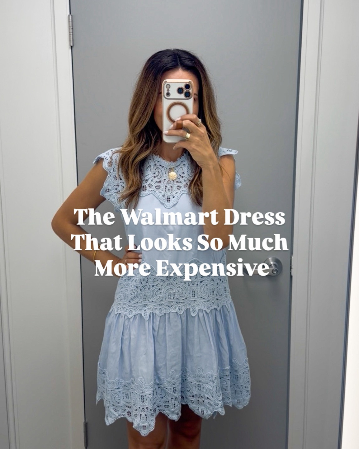 This Walmart dress looks so much more expensive than it is! The prettiest crochet details, a flattering fit, and the dreamiest soft blue for summer. ☁️💙 Perfect for brunch, beach vacations, baby showers, and everything in between.

#LTKootd #LTKSeasonal #LTKWorkwear