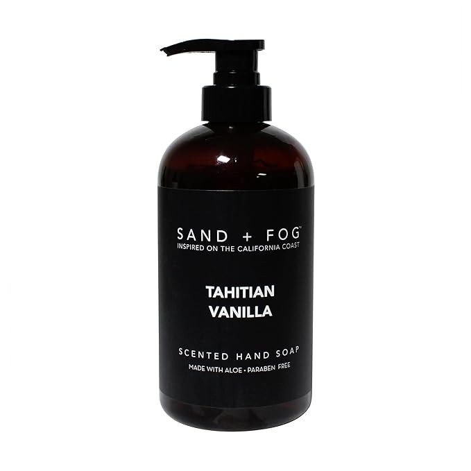 Sand + Fog Tahitian Vanilla- Scented Liquid Hand Soap - Moisturizing Hand Soap - Made with Aloe -... | Amazon (US)