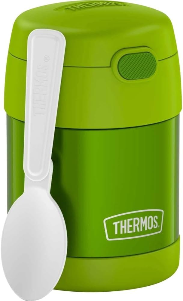 THERMOS FUNTAINER Insulated Food Jar, 10 Ounce, Kid Friendly Food Jar with Foldable Spoon, Lime | Amazon (US)