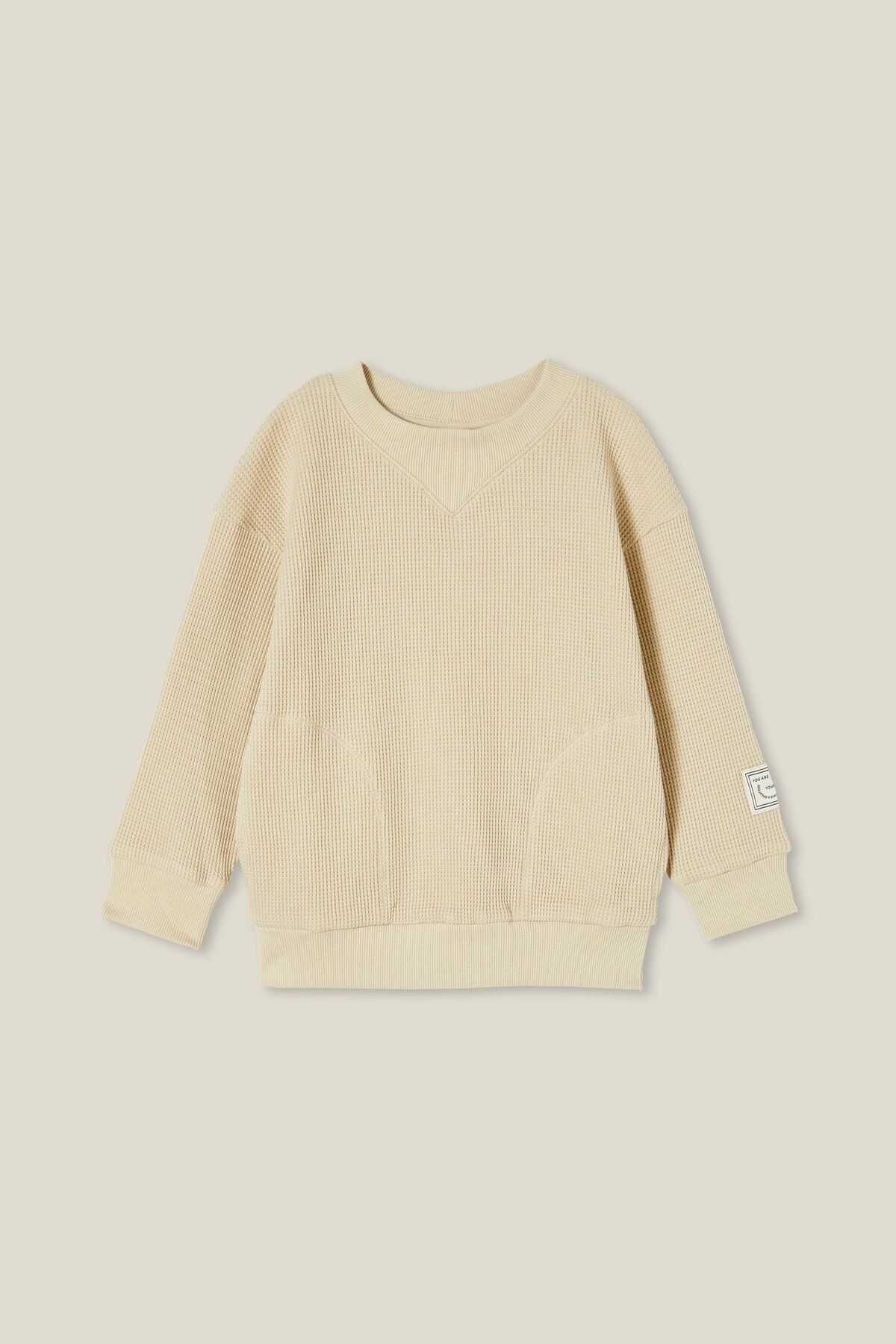 Long Sleeve Waffle Pullover | Cotton On (US)