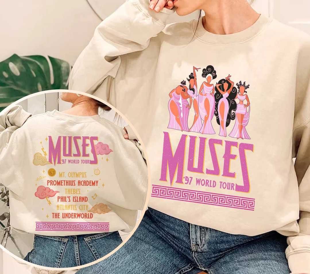 Two Sided Vintage Muses 97 World Tour Shirt, Retro Hercules Tee, Magic Kingdom, Disneyworld Disne... | Etsy (US)
