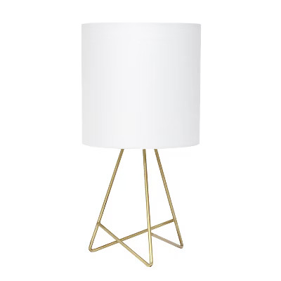 Down To The Wire Table Lamp with Fabric Shade Gold - Simple Designs | Target