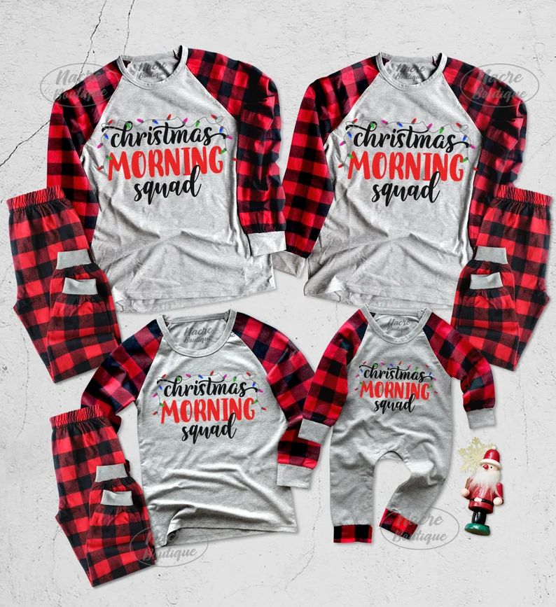 Family Christmas Pajamas,Christmas Morning Squad Pajamas, Holiday Pajamas, Christmas Squad Pajama... | Etsy (US)