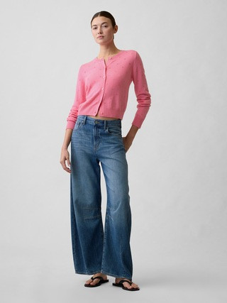 CashSoft Pointelle Cardigan | Gap Factory