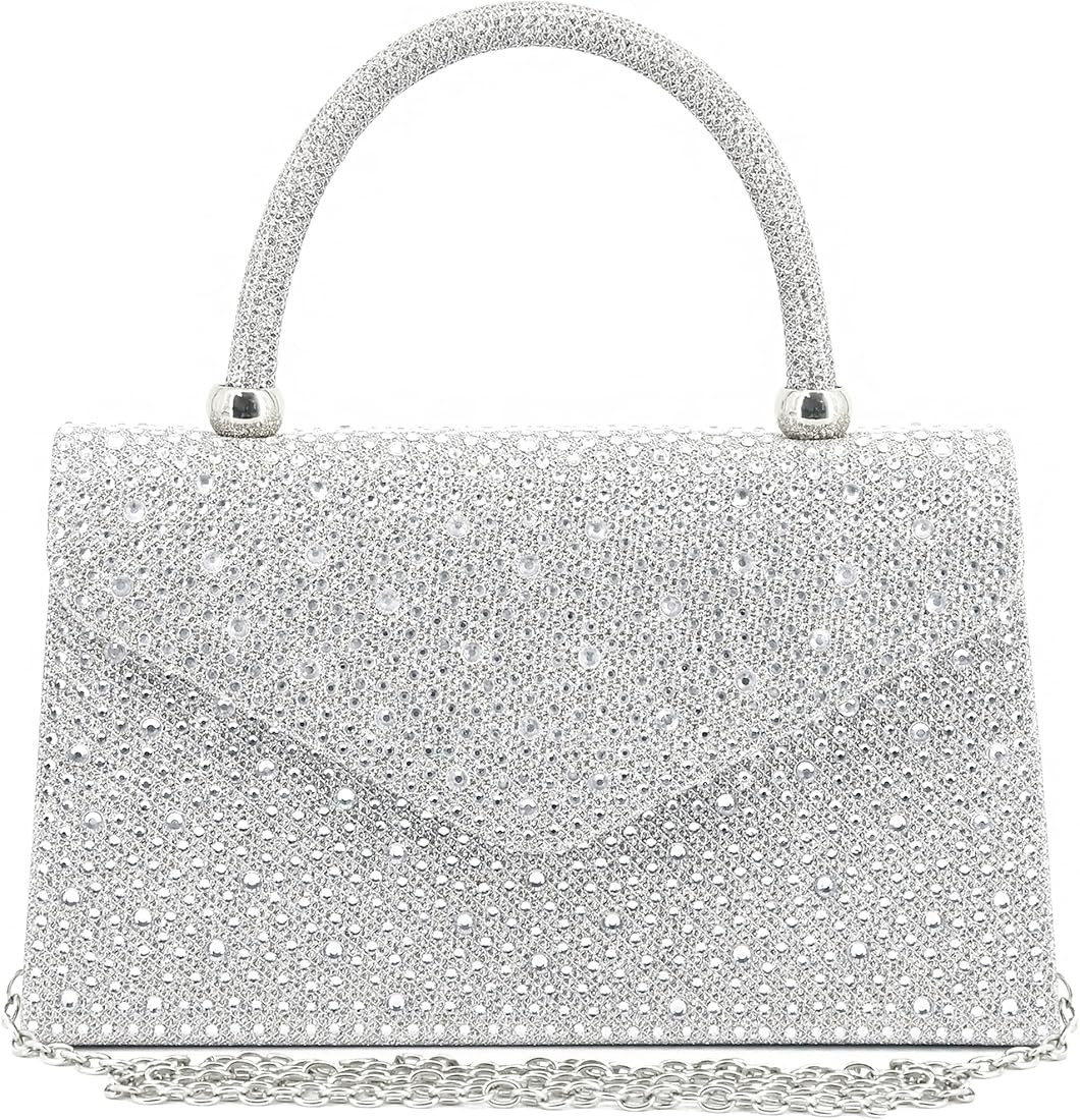 Gabrine Women's Luxury Rhinestone Decor Evening Bag Party Clutches Wedding Purses Cocktail Prom H... | Amazon (US)