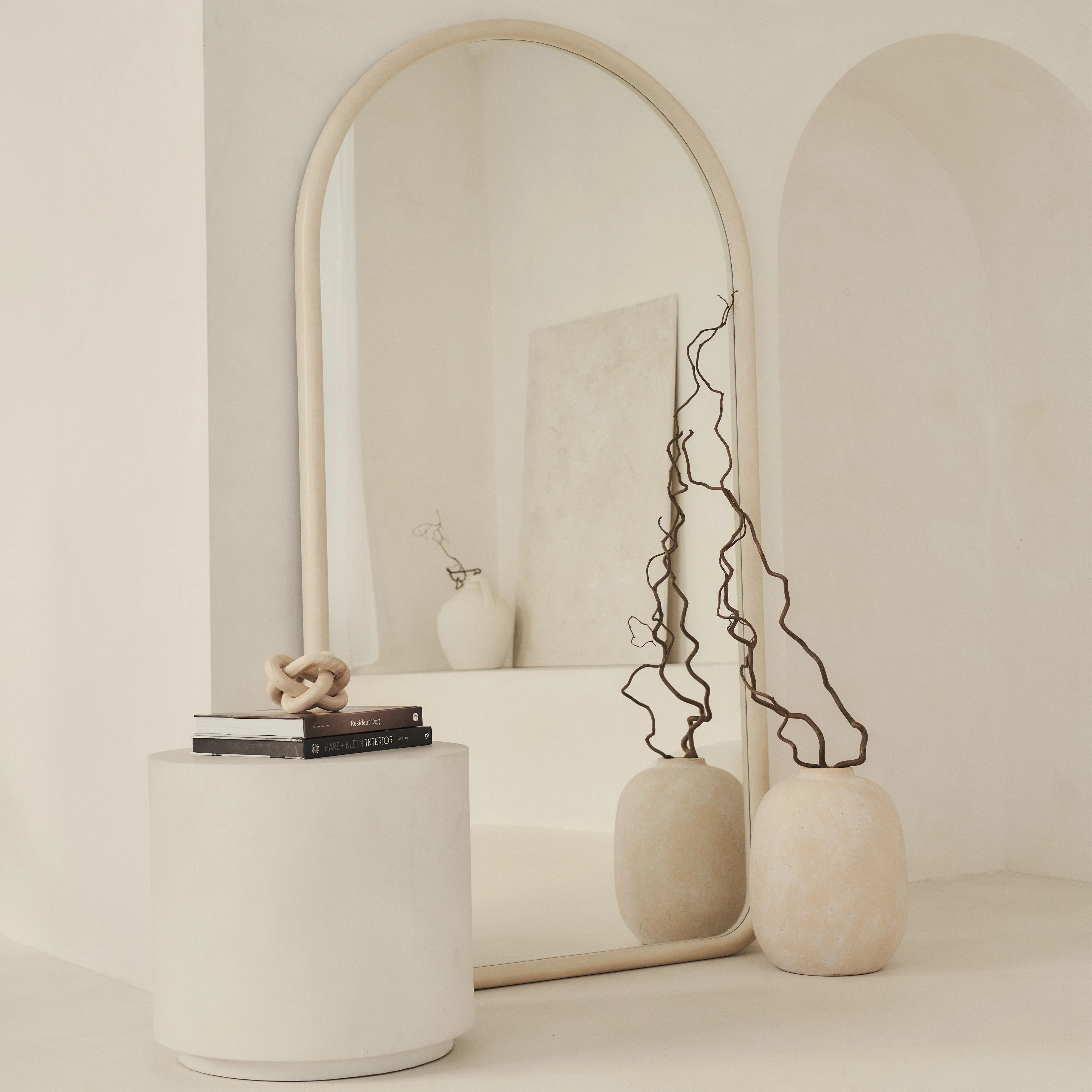 Amora - Extra Large Full Length Arched Concrete Mirror 190cm x 100cm | William Wood