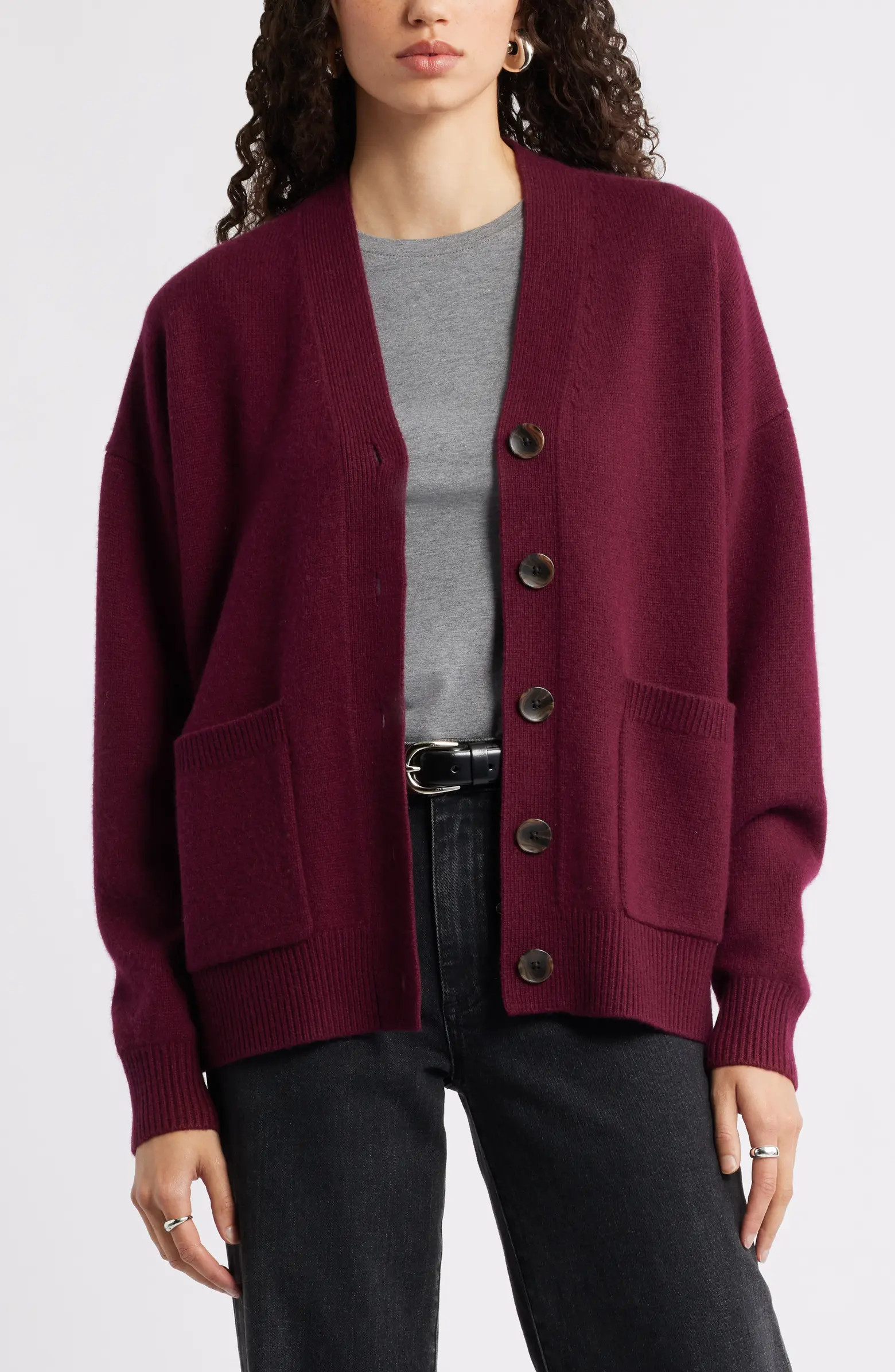 V-Neck Wool & Cashmere Cardigan | Nordstrom