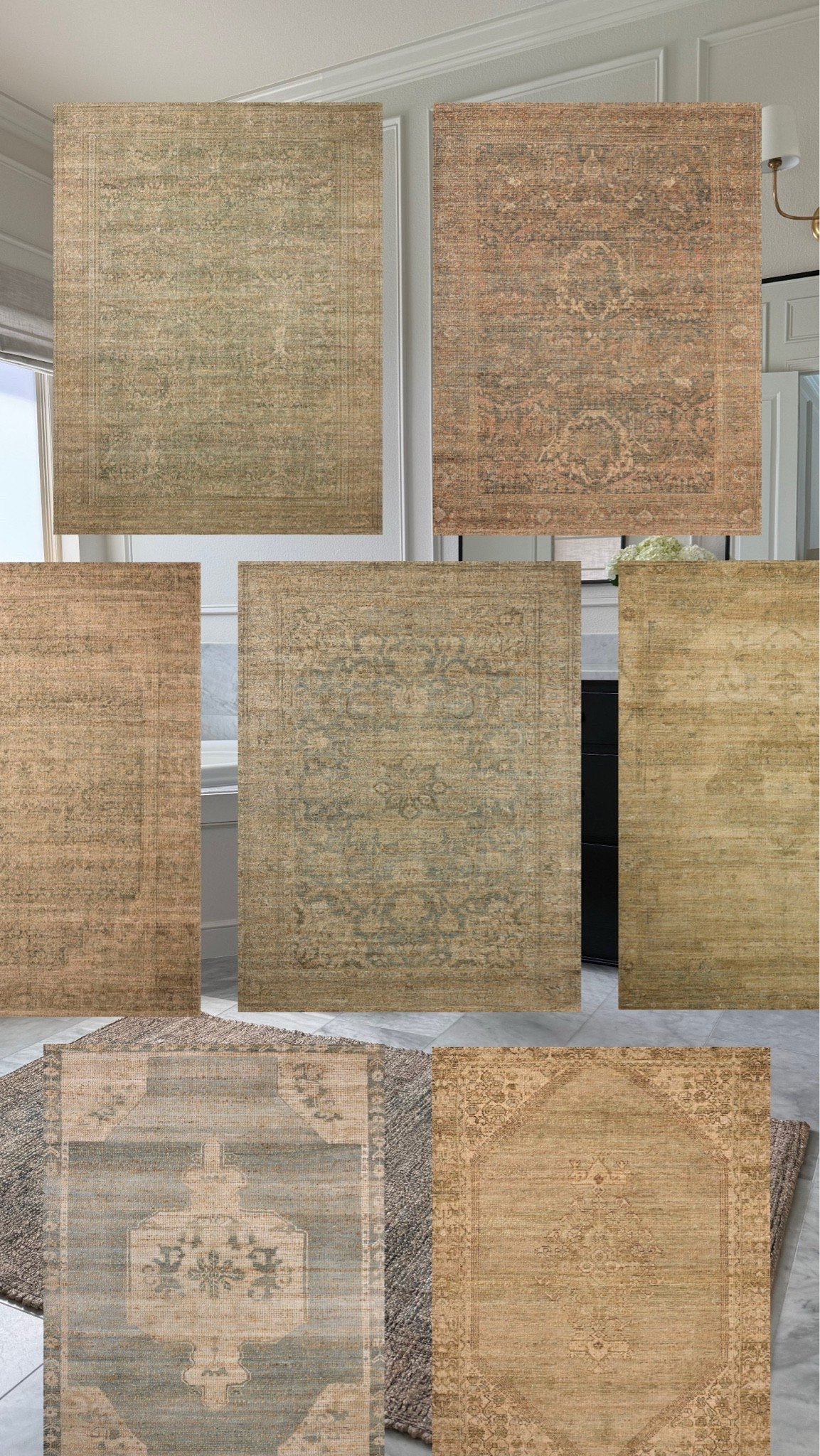New just blend rugs from Magnolia Home by Joanna Gaines and Loloi



Vintage looking rugs, muted rugs, printed jute rugs, bathroom rug, entry rug

#LTKHome
