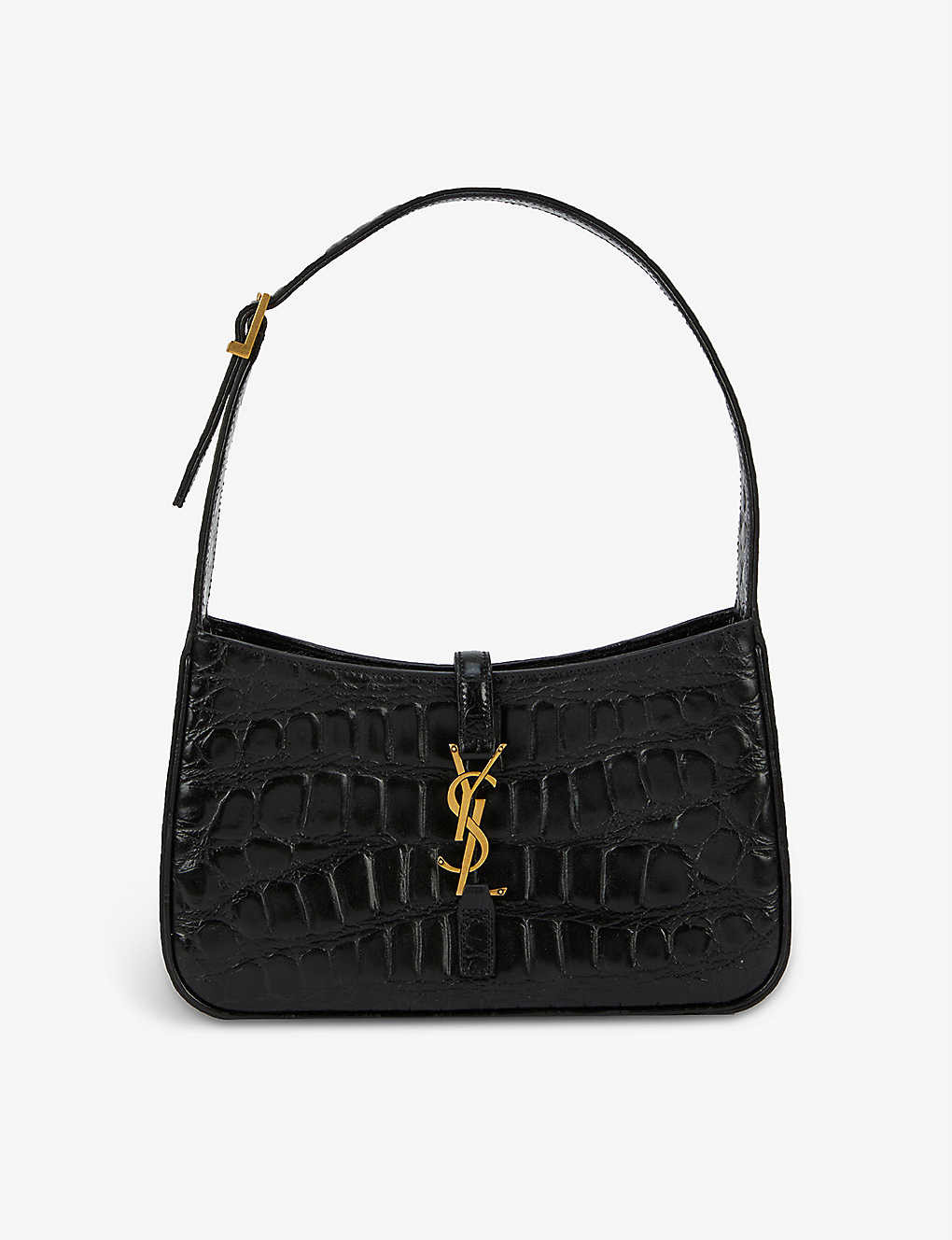 Le 5 à 7 croc-embossed leather shoulder bag | Selfridges