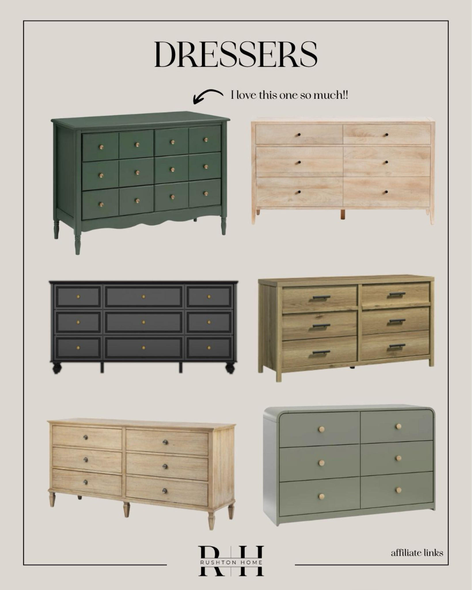 These classic dressers are fantastic! We have one and I am absolutely in love with the antique looking forest green one!!



#LTKHome