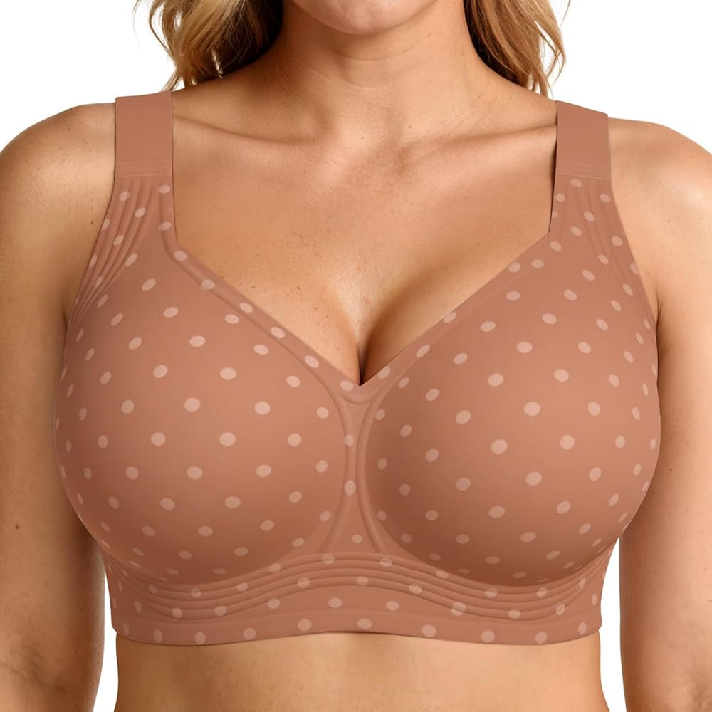 LetsJoli Bras for Women Supportive Wireless Push Up Bra Full Coverage No Underwire Seamless Plus ... | Amazon (US)