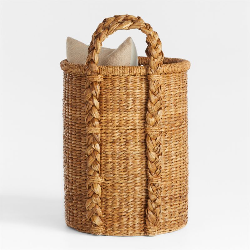Montecito Large Round Chunky Woven Basket by Jake Arnold + Reviews | Crate & Barrel | Crate & Barrel