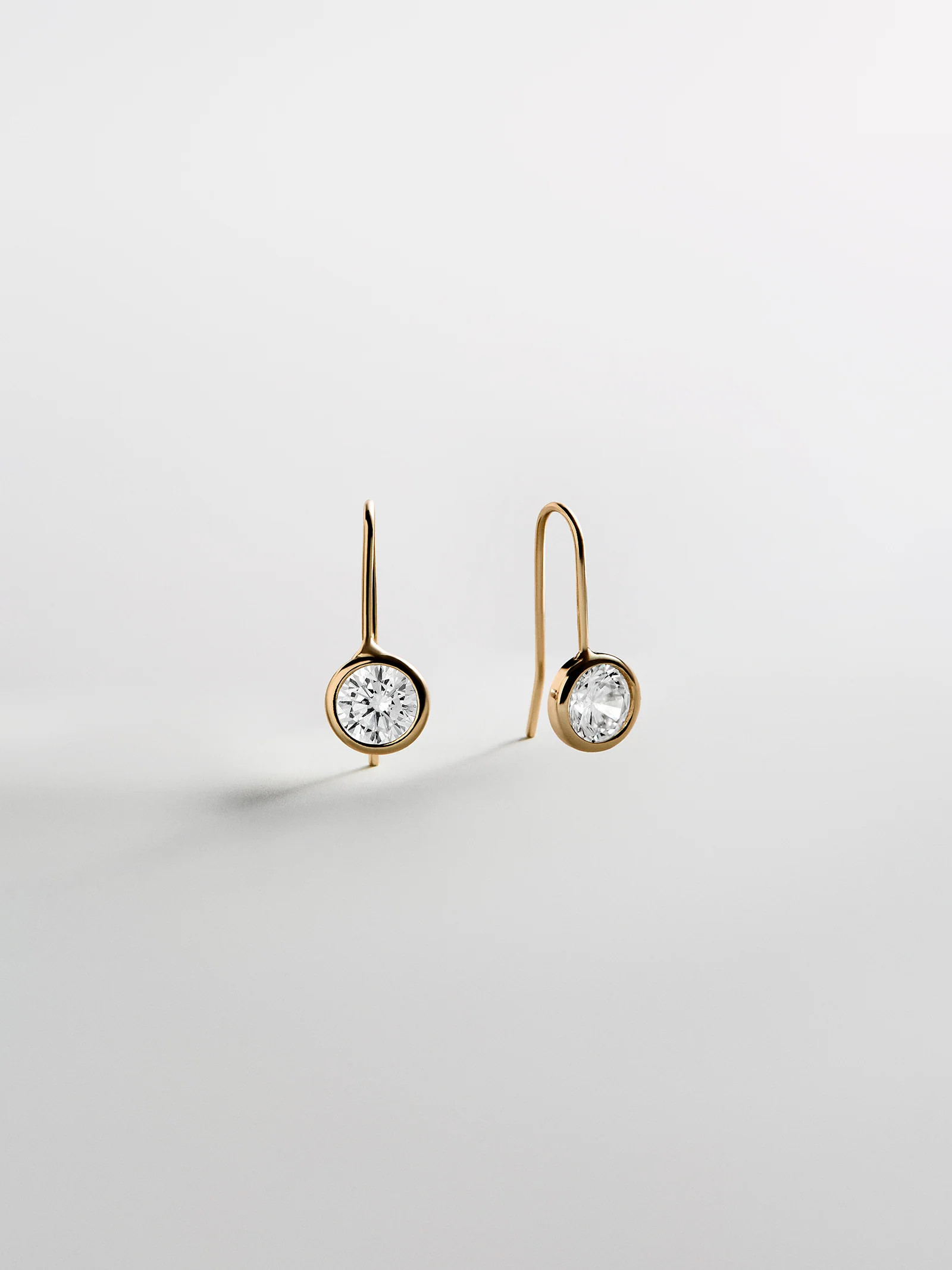 Fallon 14K Gold Bezel Earrings - 8MM Stone | BaubleBar